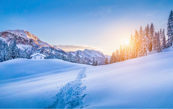 Schnee in den Alpen