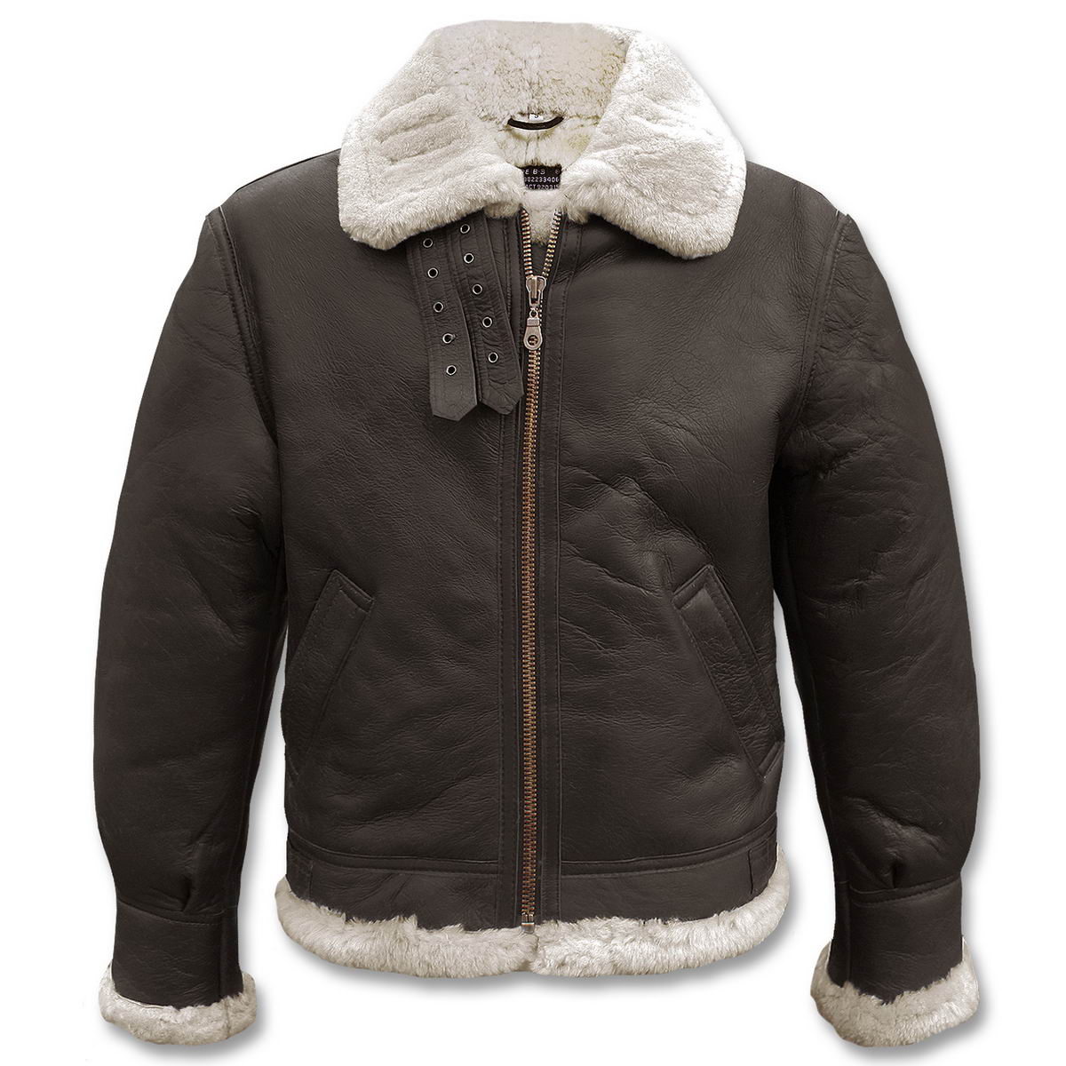 Leder Bomberjacke B3 mit Lammfell
