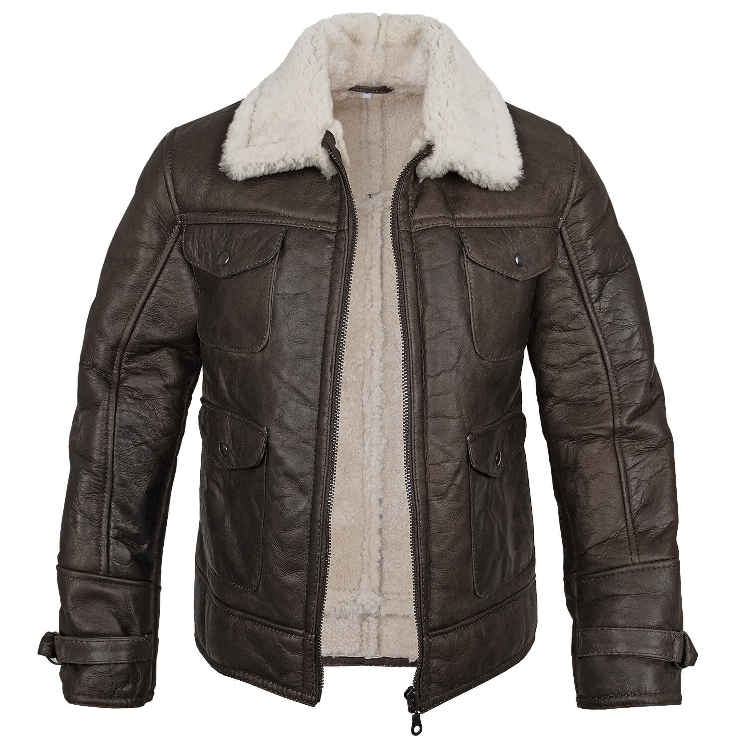 US Navy Bomberjacke A4 Lammfell