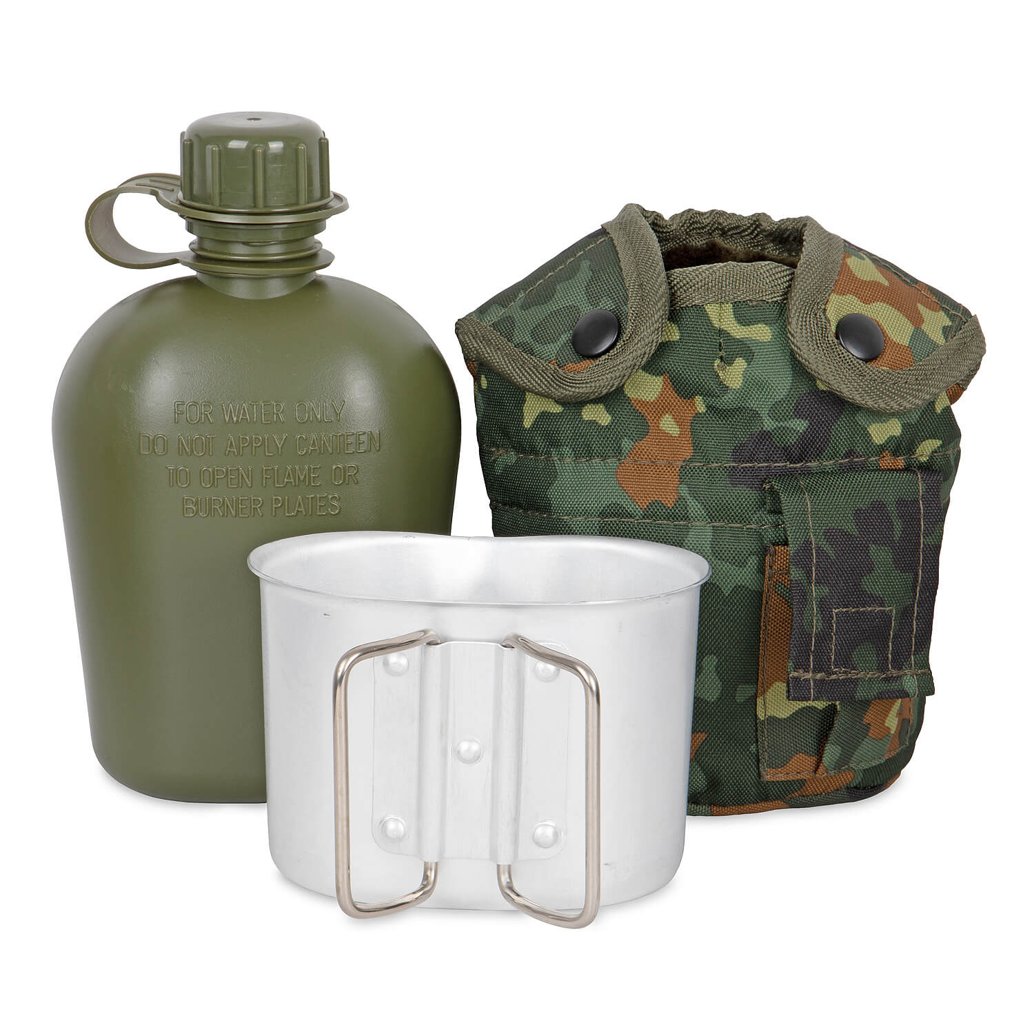 US Feldflasche m. Becher u. Hülle