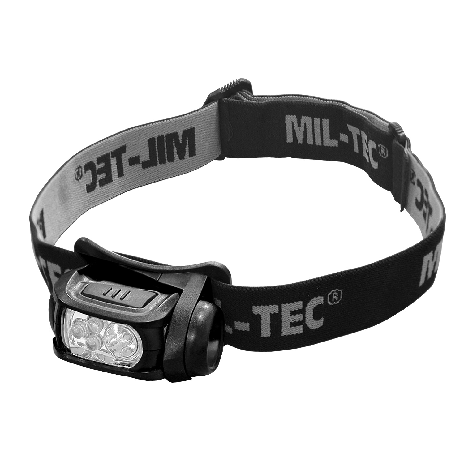 Mil-Tec Kopflampe LED 4-farbig Schwarz Stirnlampe Lampe Stirnleuchte Klappbar 