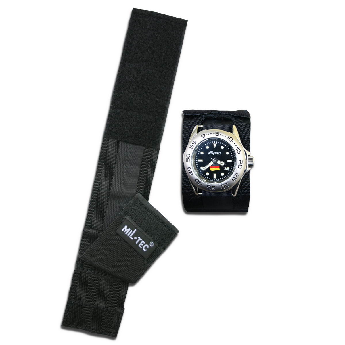 Uhren Armband Uhrenarmband Bw BUNDeswehr oliv cordura aus Sicherheitsgurt