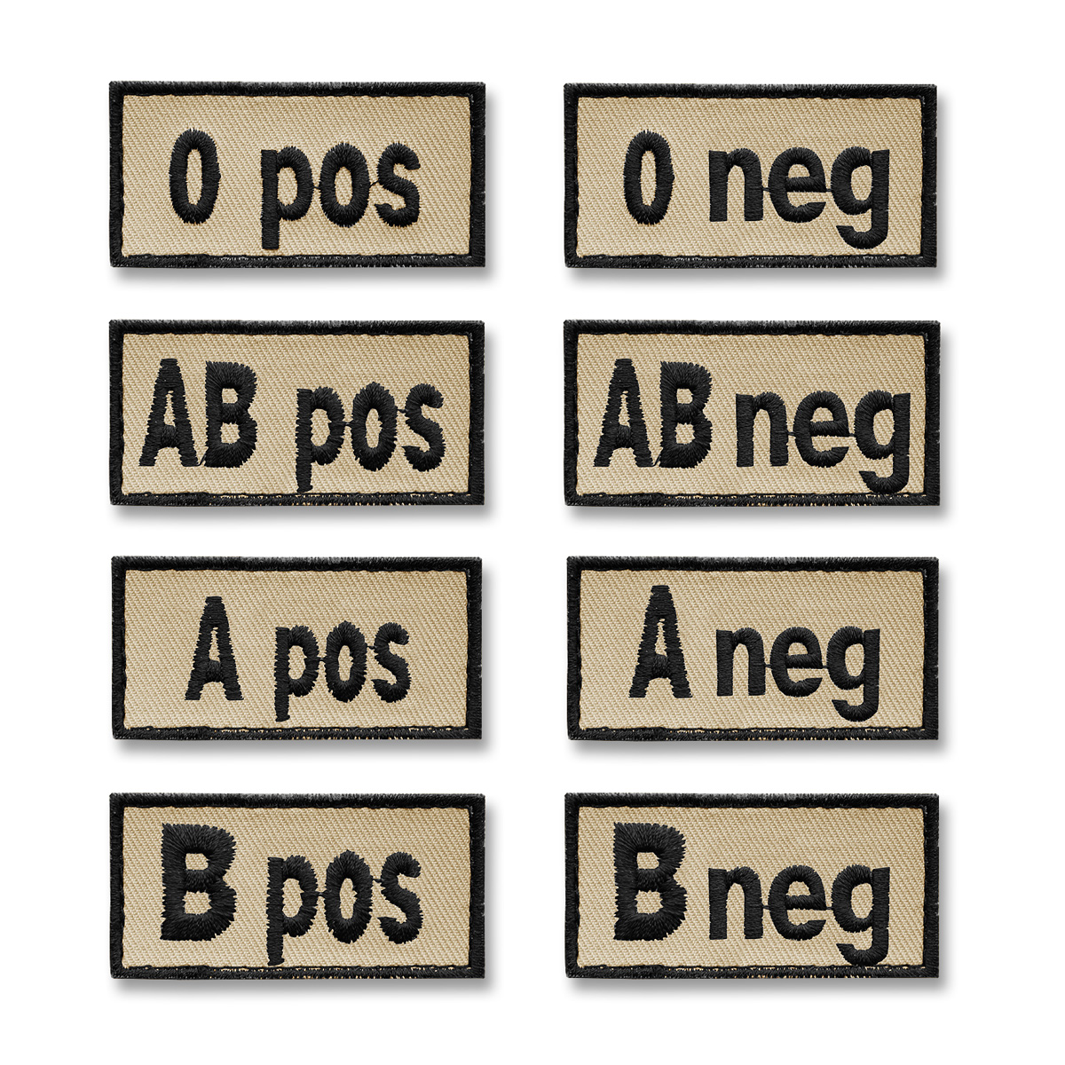 Blutgruppen Abzeichen Textil 