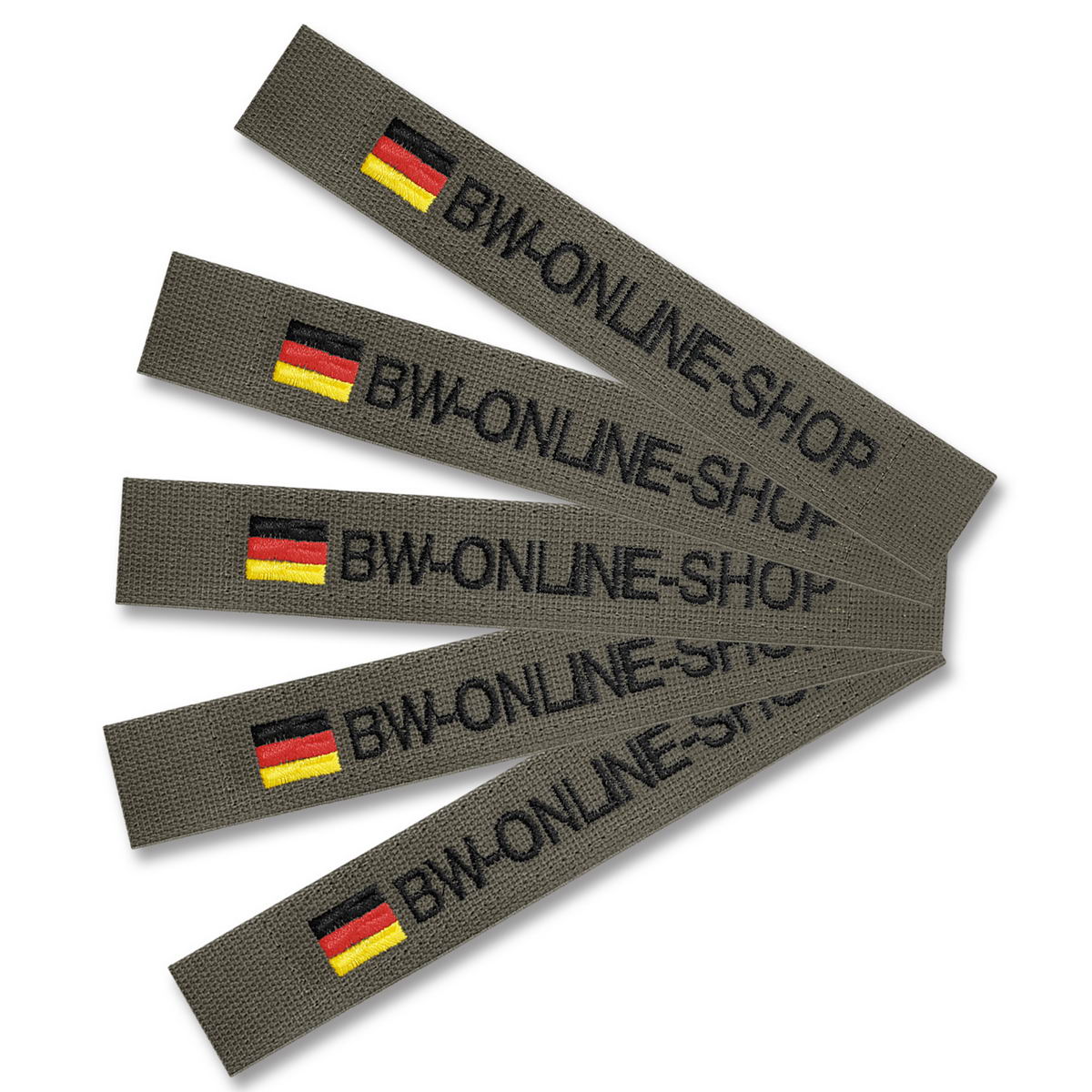 Namensstreifen mit Klett 5er-Satz Flagge