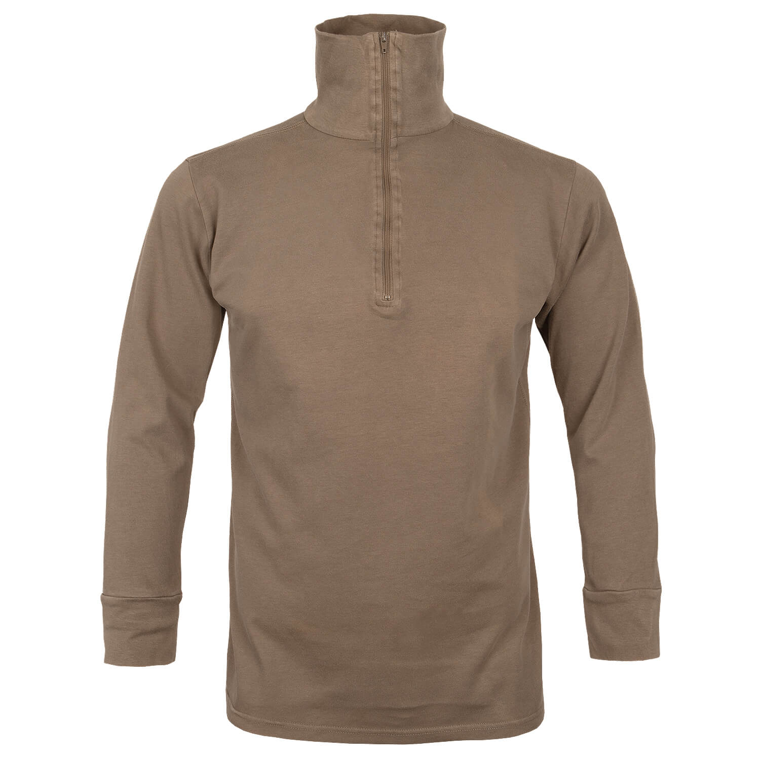 Bundeswehr Trikothemd m. RV Original gebraucht braun