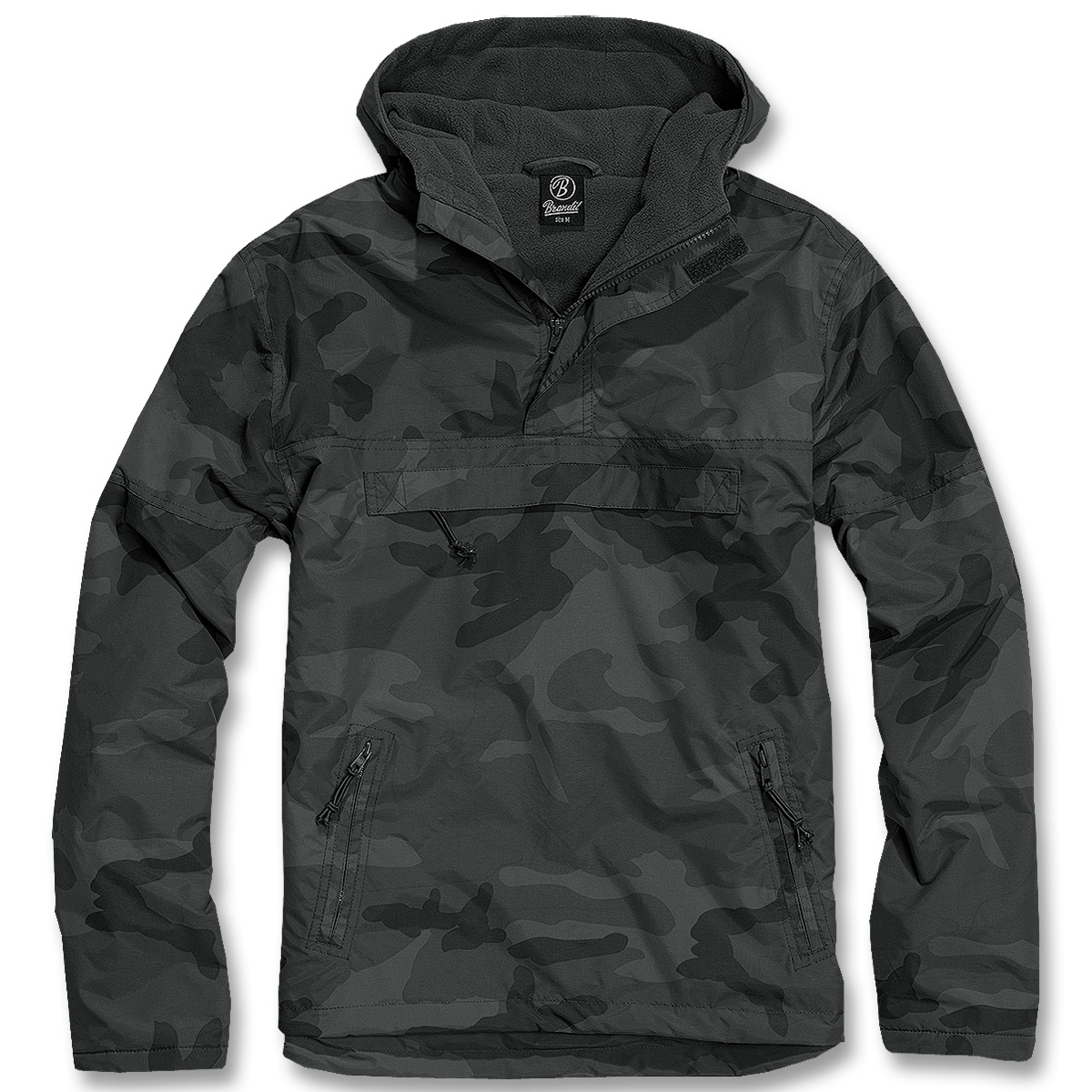 Hooded Windbreaker m. Fleecefutter darkcamo, Größe 4XL