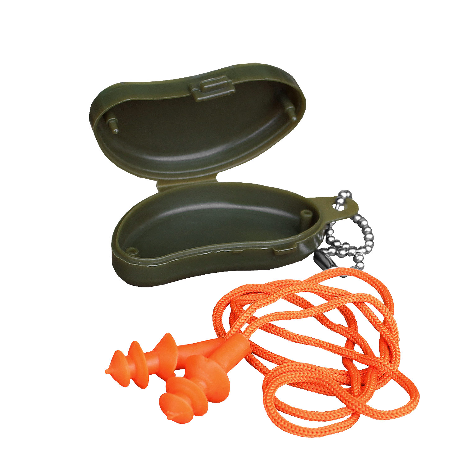 orange mit Transportbox MFH Geh/örschutzst/öpsel oliv