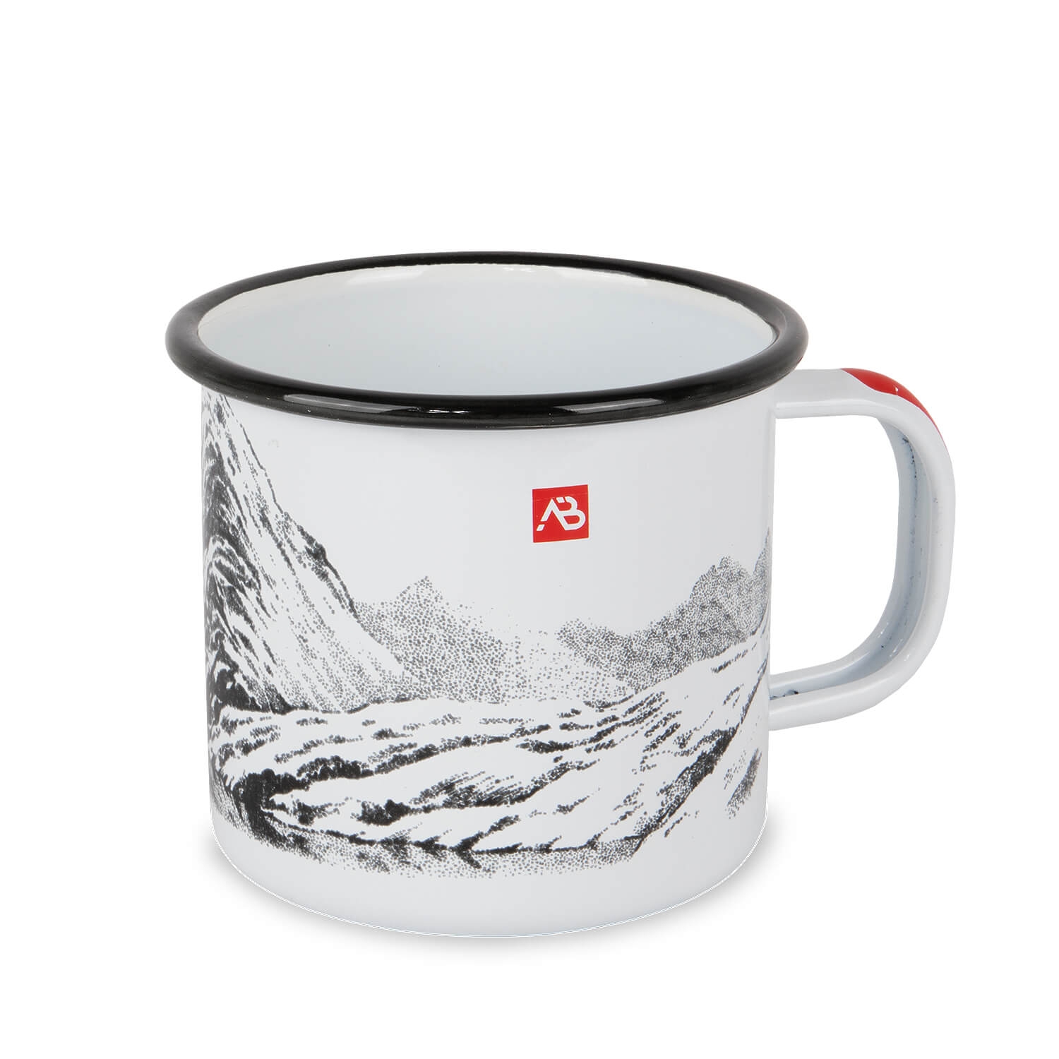 Emaille Tasse Mountains