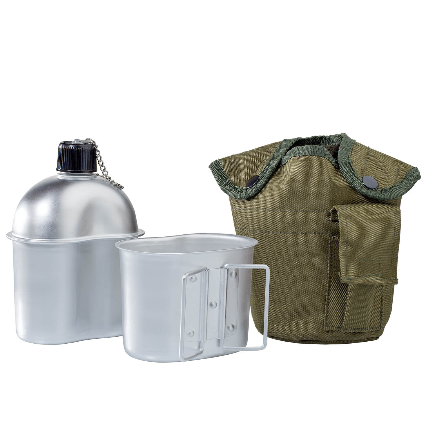 US Feldflasche mit Becher Alu