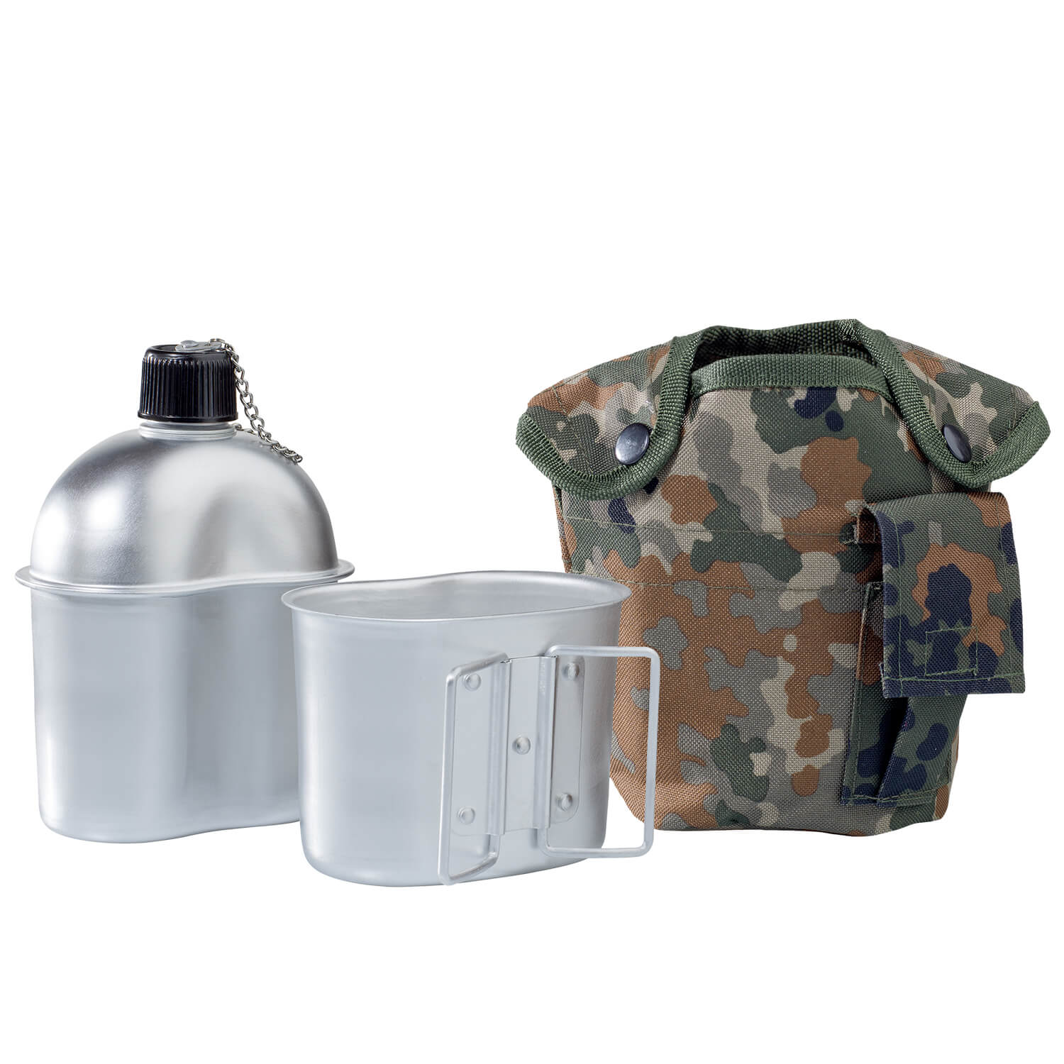 US Feldflasche mit Becher Alu