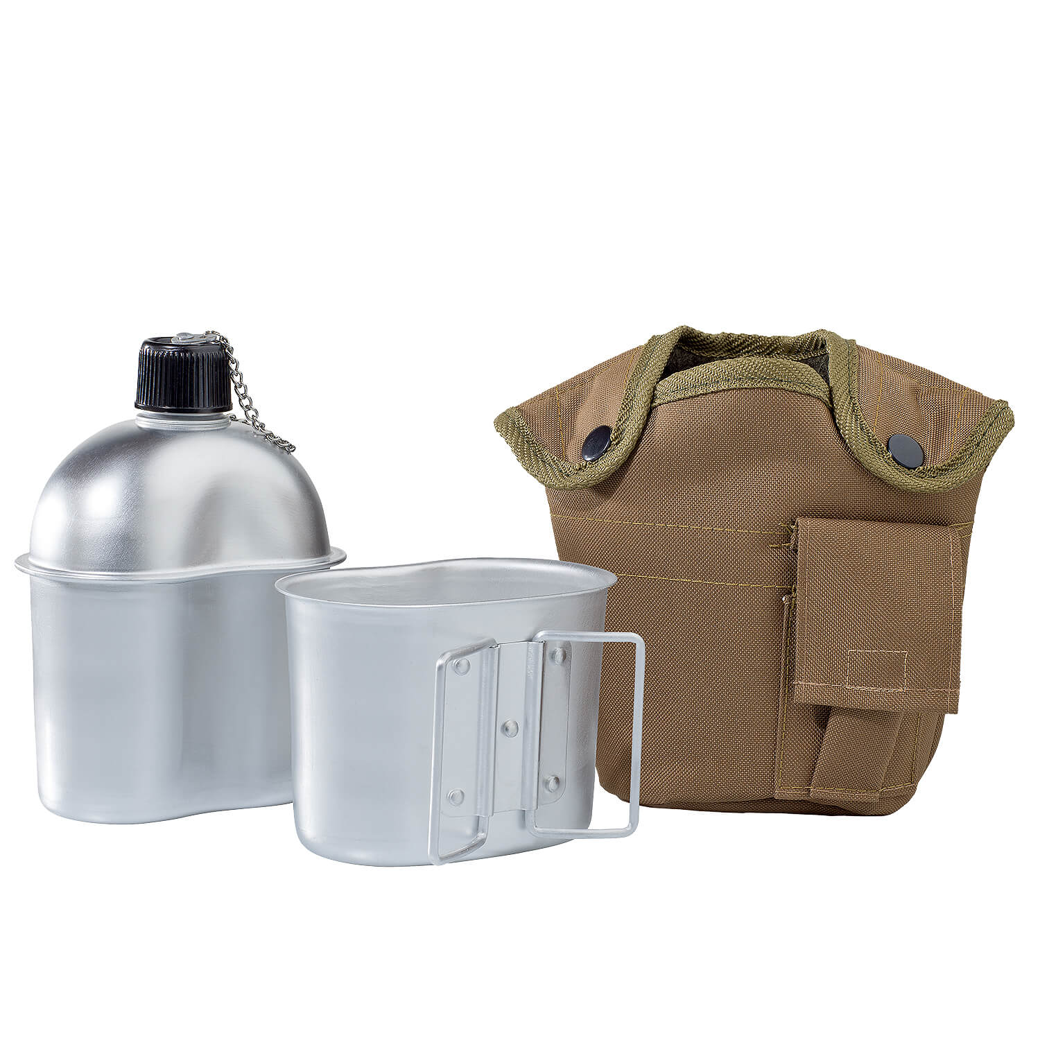 US Feldflasche mit Becher Alu