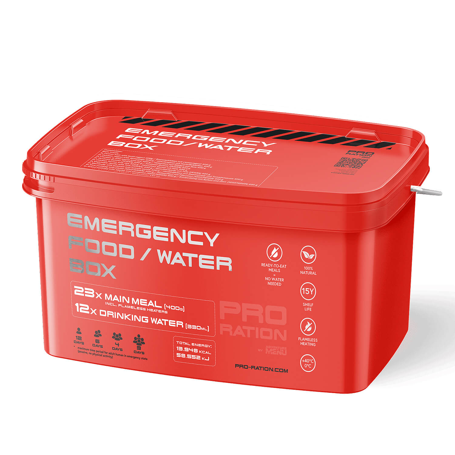 Emergency Food/Water Box Notration