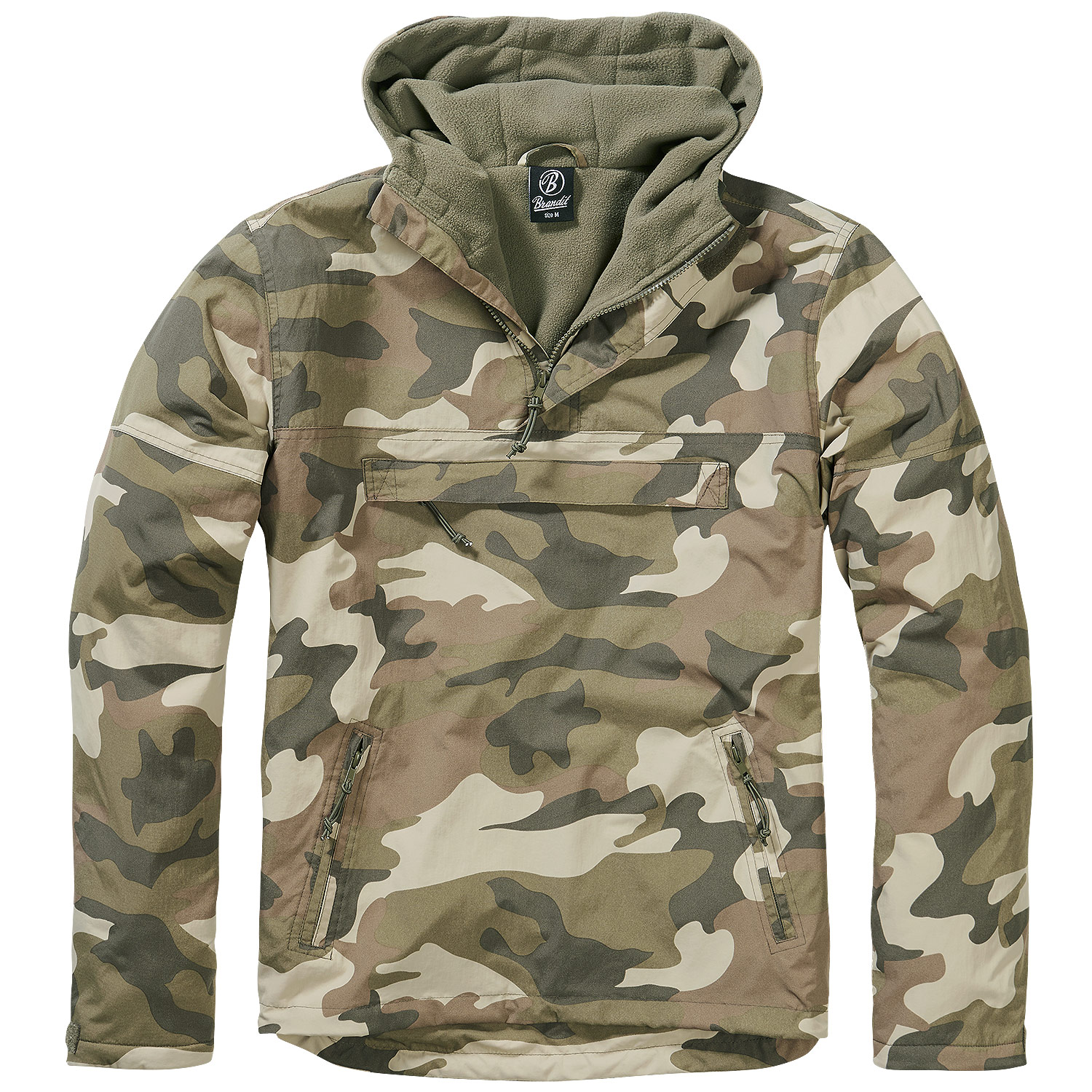 Hooded Windbreaker m. Fleecefutter