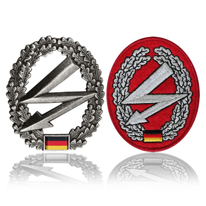 Barettabzeichen Bundeswehr FERNMELDETRUPPE, Metall 