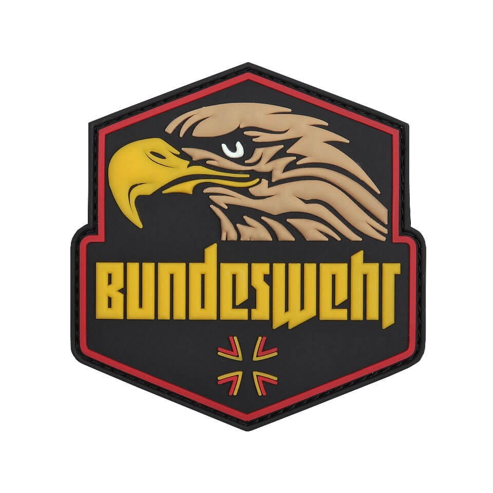 Copytec Bundeswehr Aufnäher - 3D Rubber Balkenkreuz Patch 5cm Grau