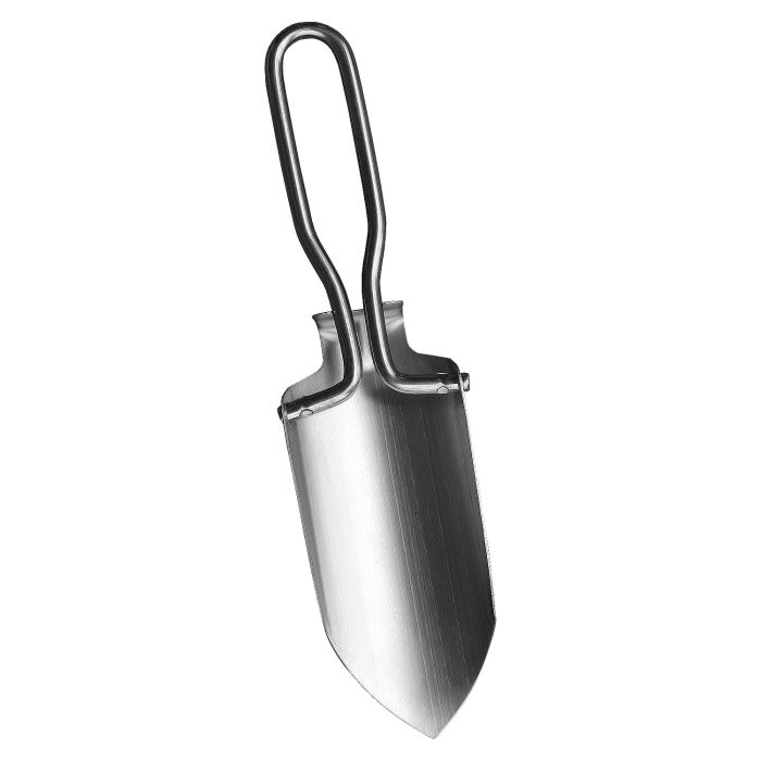 Mini Edelstahl Schaufel klappbar mit Tasche