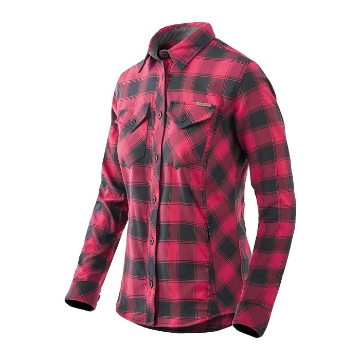 coral crimson checkered