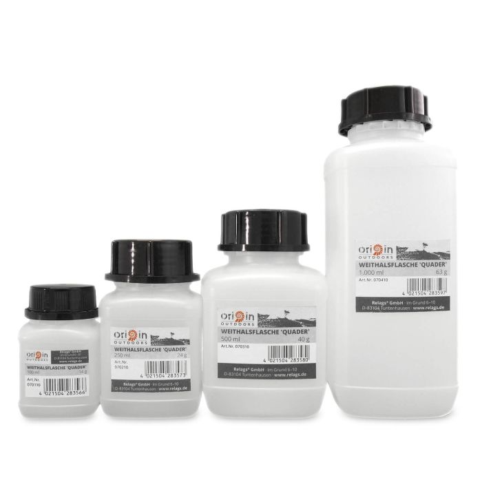 Weithalsflasche Quader