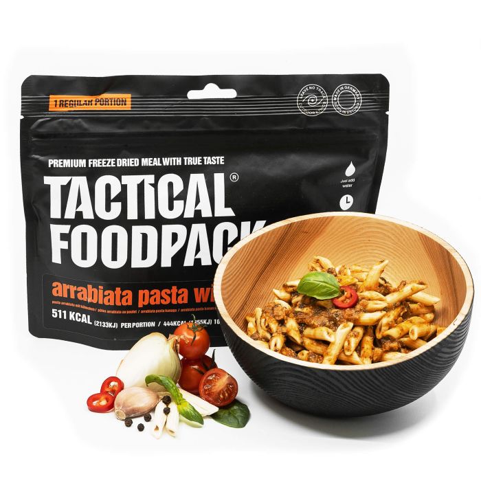 Hauptmahlzeit Pasta Arrabiata mit Hähnchen