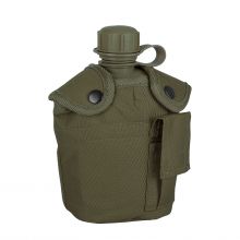 Feldflasche Army Trinkflasche 600 ml Einhand mit Schlaufe transparent smoke 