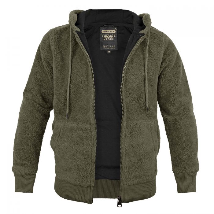 teddyfleece jacke mit kapuze