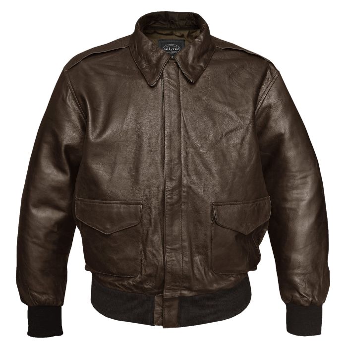 Motorcycle Flieger Leder Jacke Leder Lederjacke Strickbund