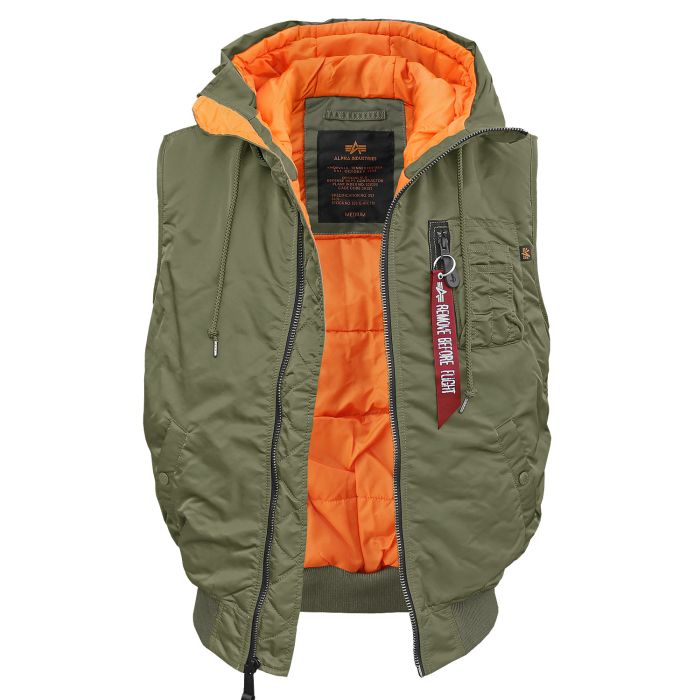 Alpha Industries Hooded MA-1 Vest (Sale) | bw-online-shop