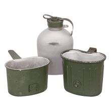 Bundeswehr Feldflasche Alu 3-tlg. Original gebraucht