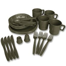 Camping Kunststoffgeschirr 26-teilig
