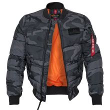 MA-1 Puffer Bomber (Sale) black camo, Größe S