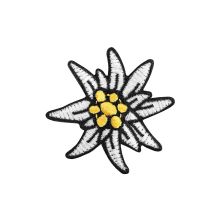 Abzeichen Edelweiß gestickt mit Klett