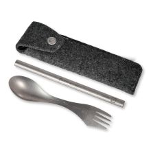 Swedish Spork'n Straw Kit Titanium