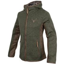 Womens Hooded Strickfleece Jacke