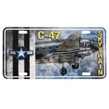 Nummernschild US Style mit Druck Metal C-47 Skytrain