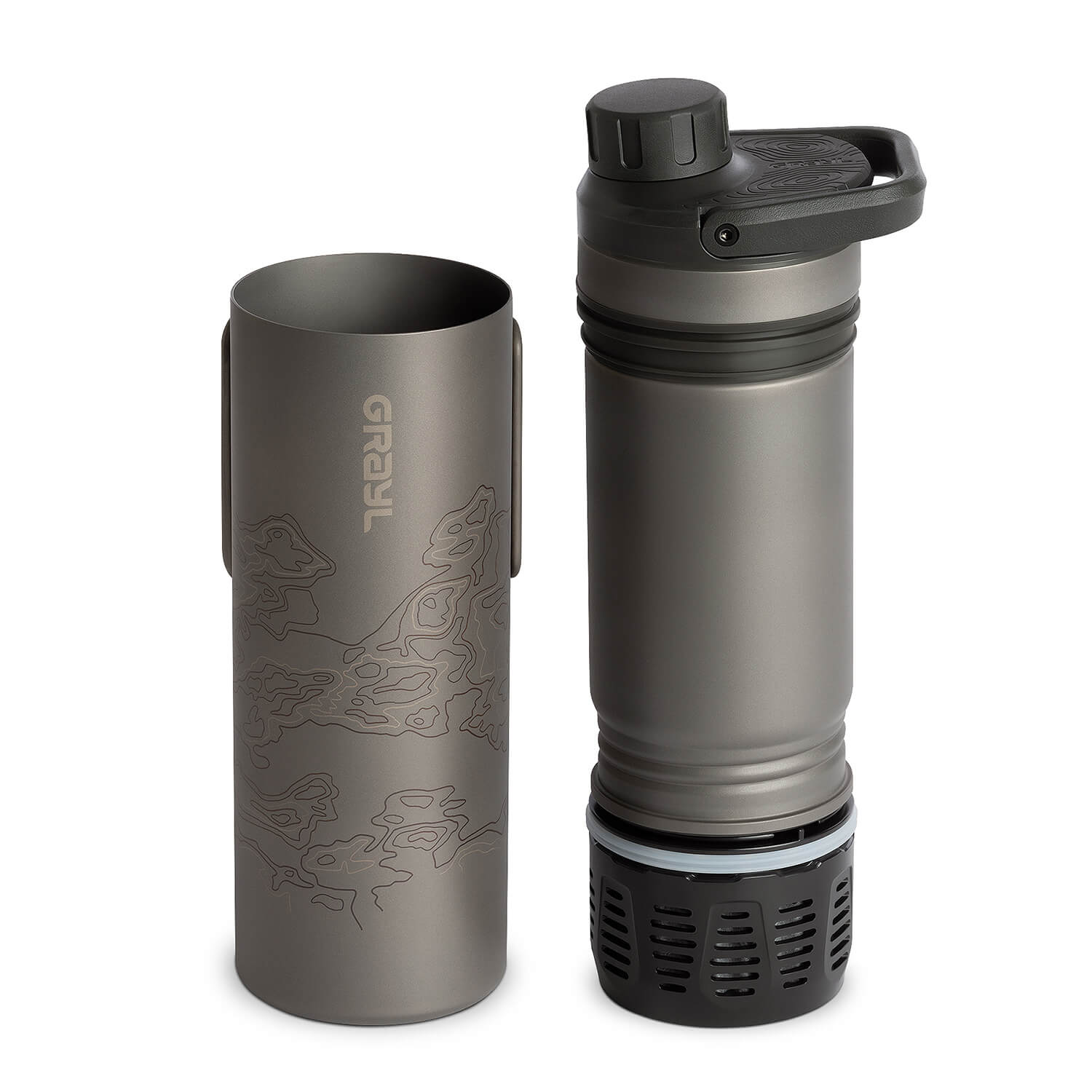 Titanium UltraPress Wasserfilter Trinkflasche