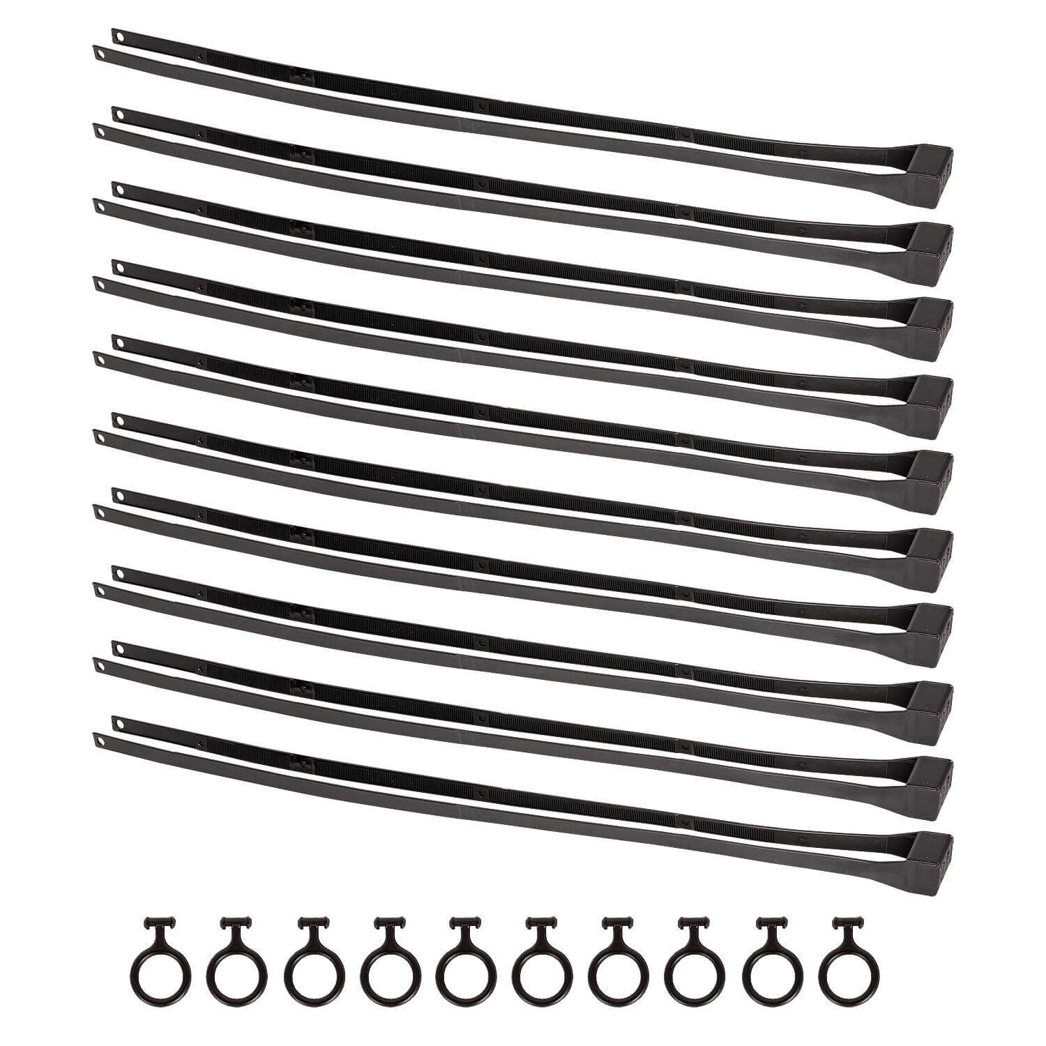 Kunststoffhandschellen 10er Pack Double Flex 55 x 1.25 cm