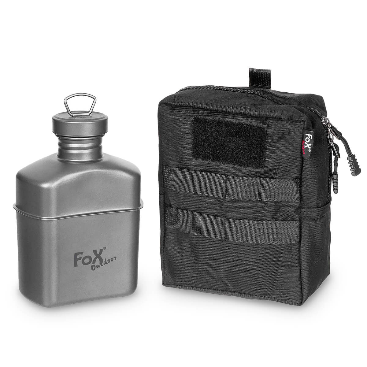 Titan Trinkflasche 1 Liter mit Tasche