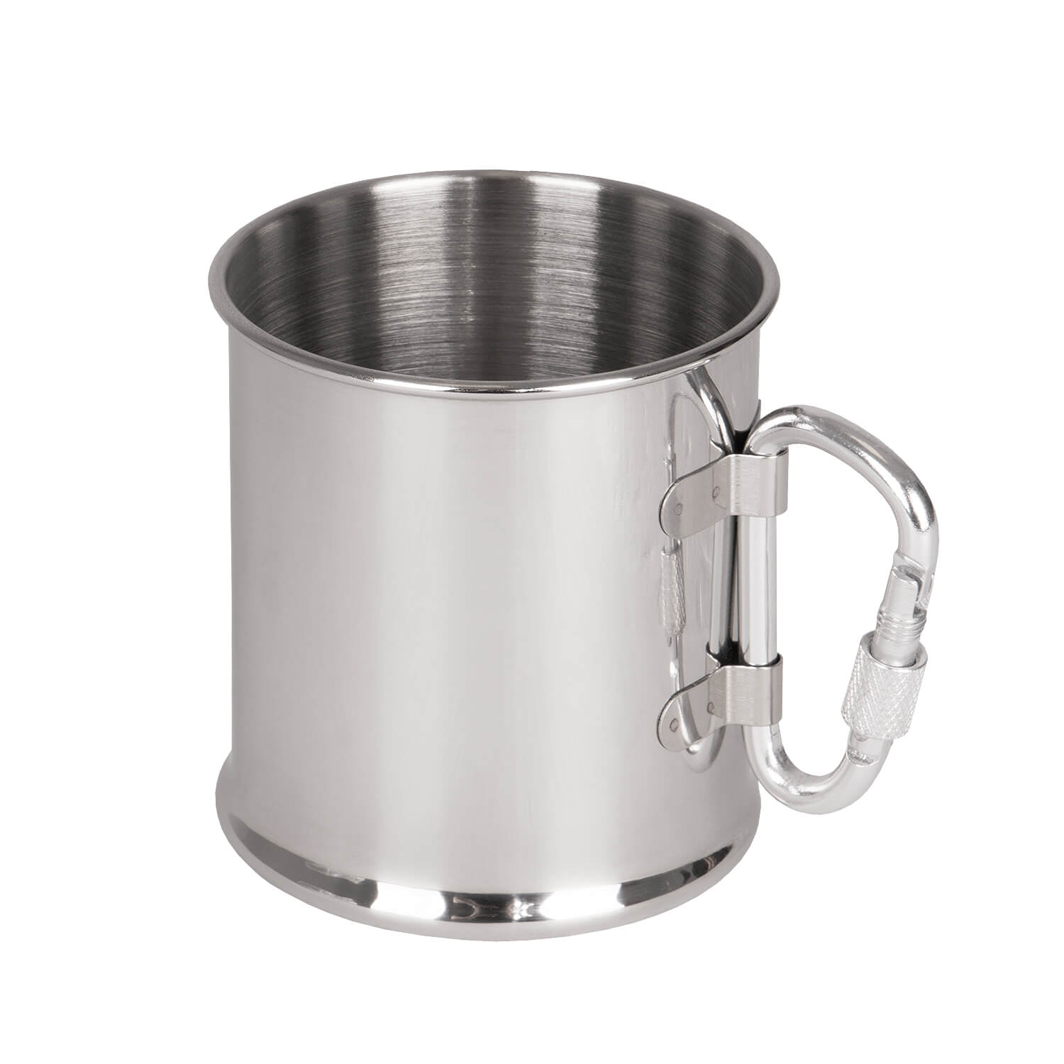 Edelstahl Tasse mit Karabiner 220 ml