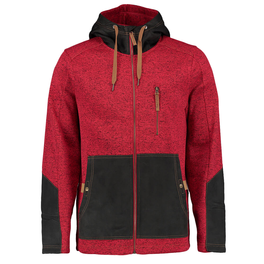 Strickfleece Jacke mit Kapuze
