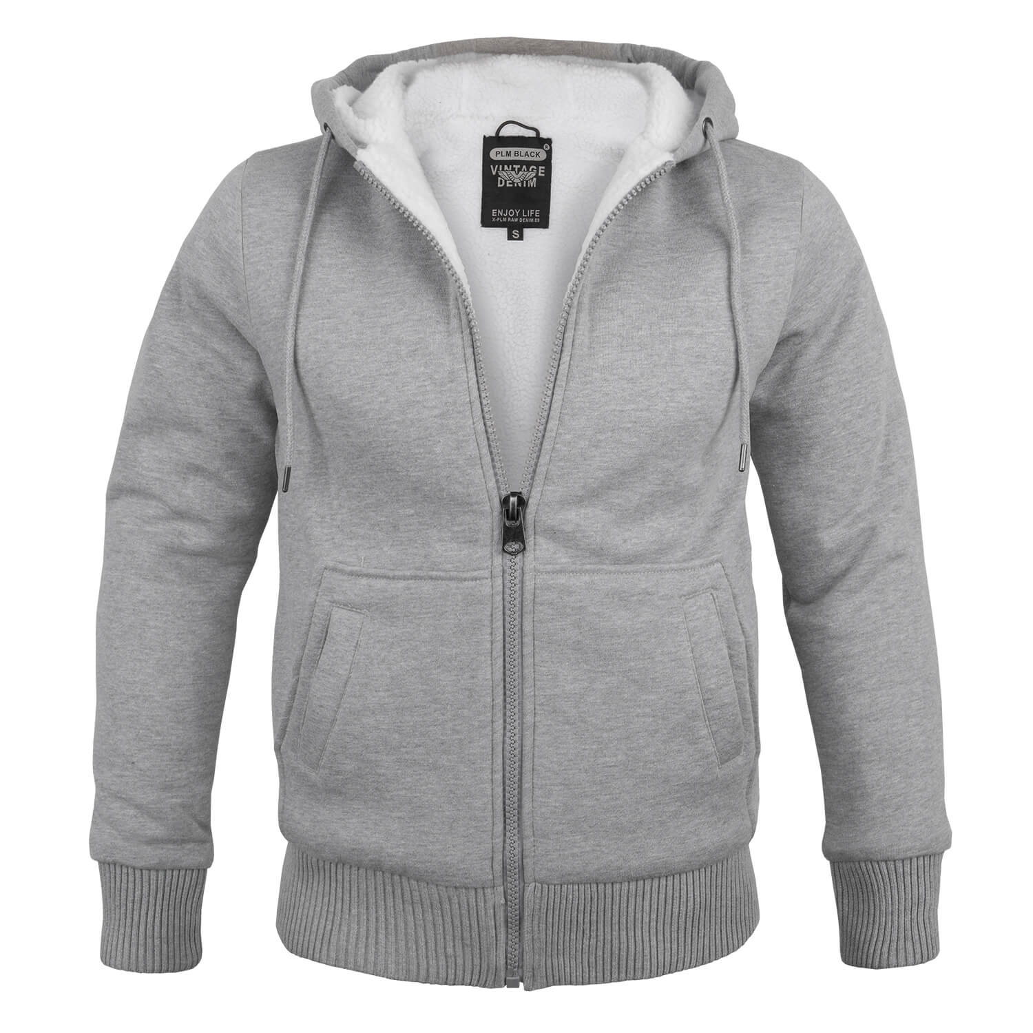 Hooded Sweatjacke mit Teddyfutter