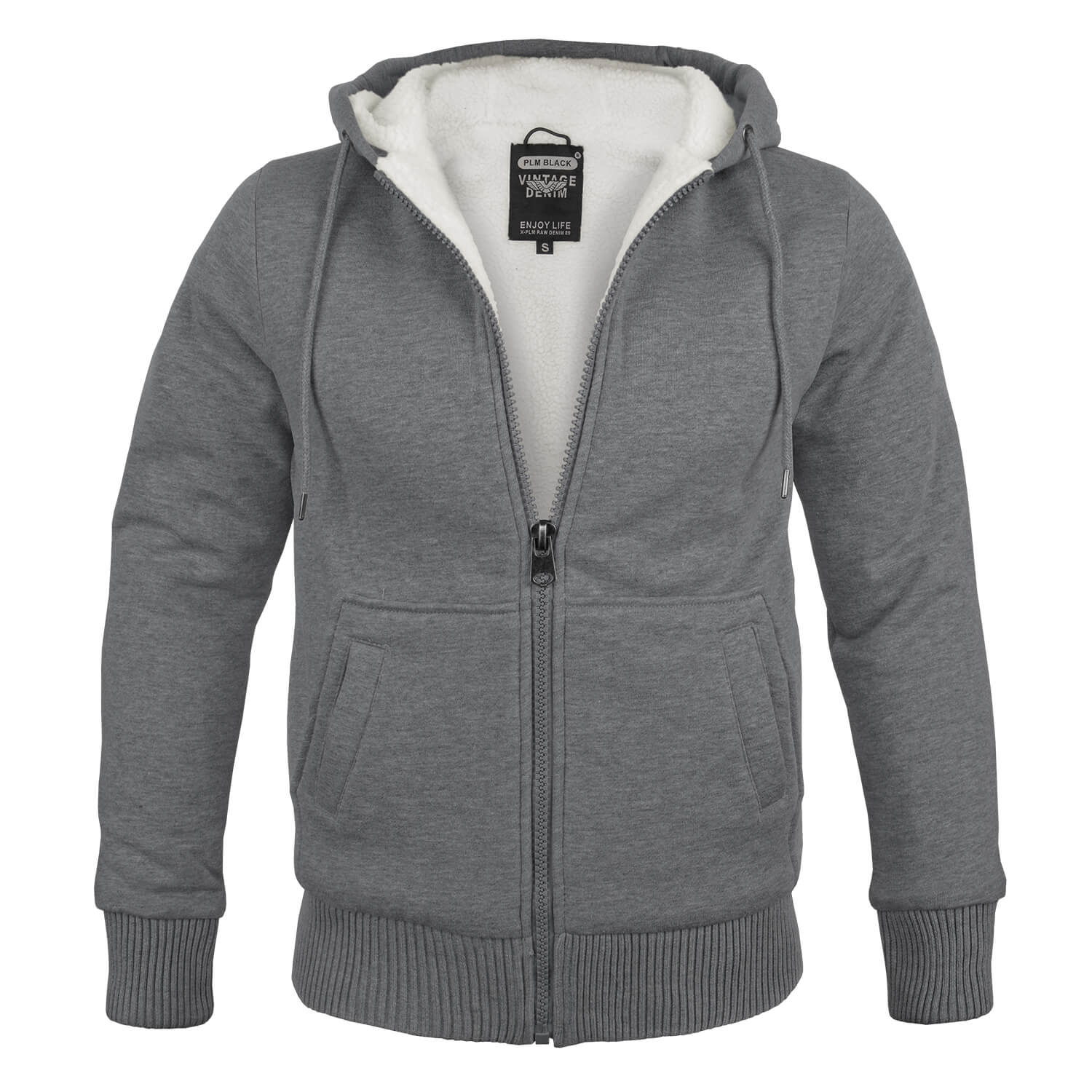 Hooded Sweatjacke mit Teddyfutter