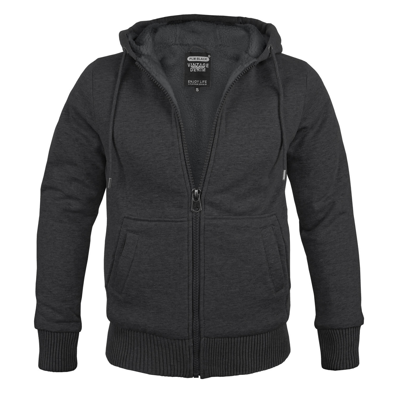 Hooded Sweatjacke mit Teddyfutter