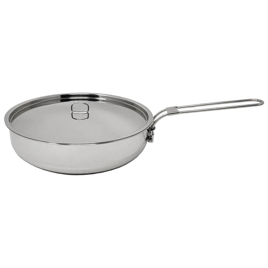 Edelstahl Pfanne mit Deckel 25 cm