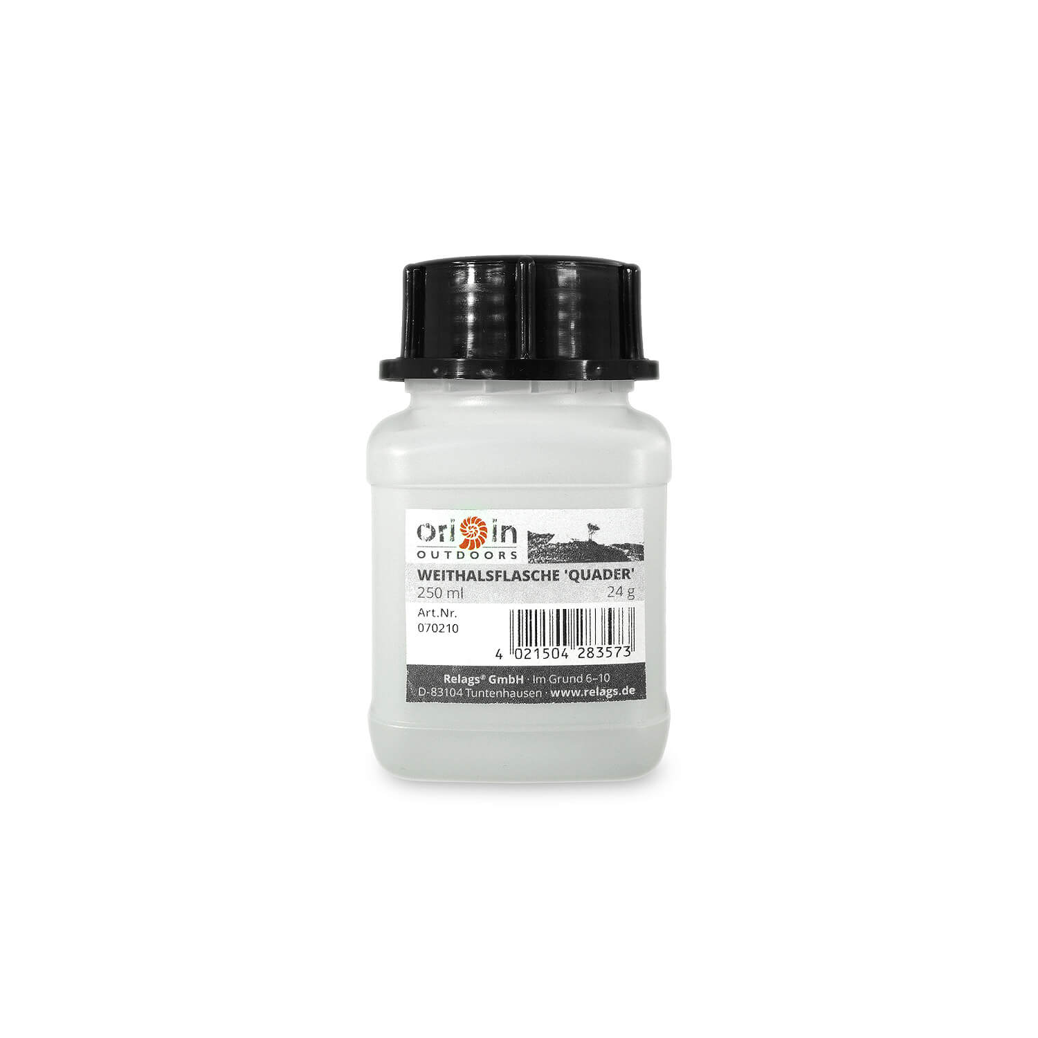 Weithalsflasche Quader