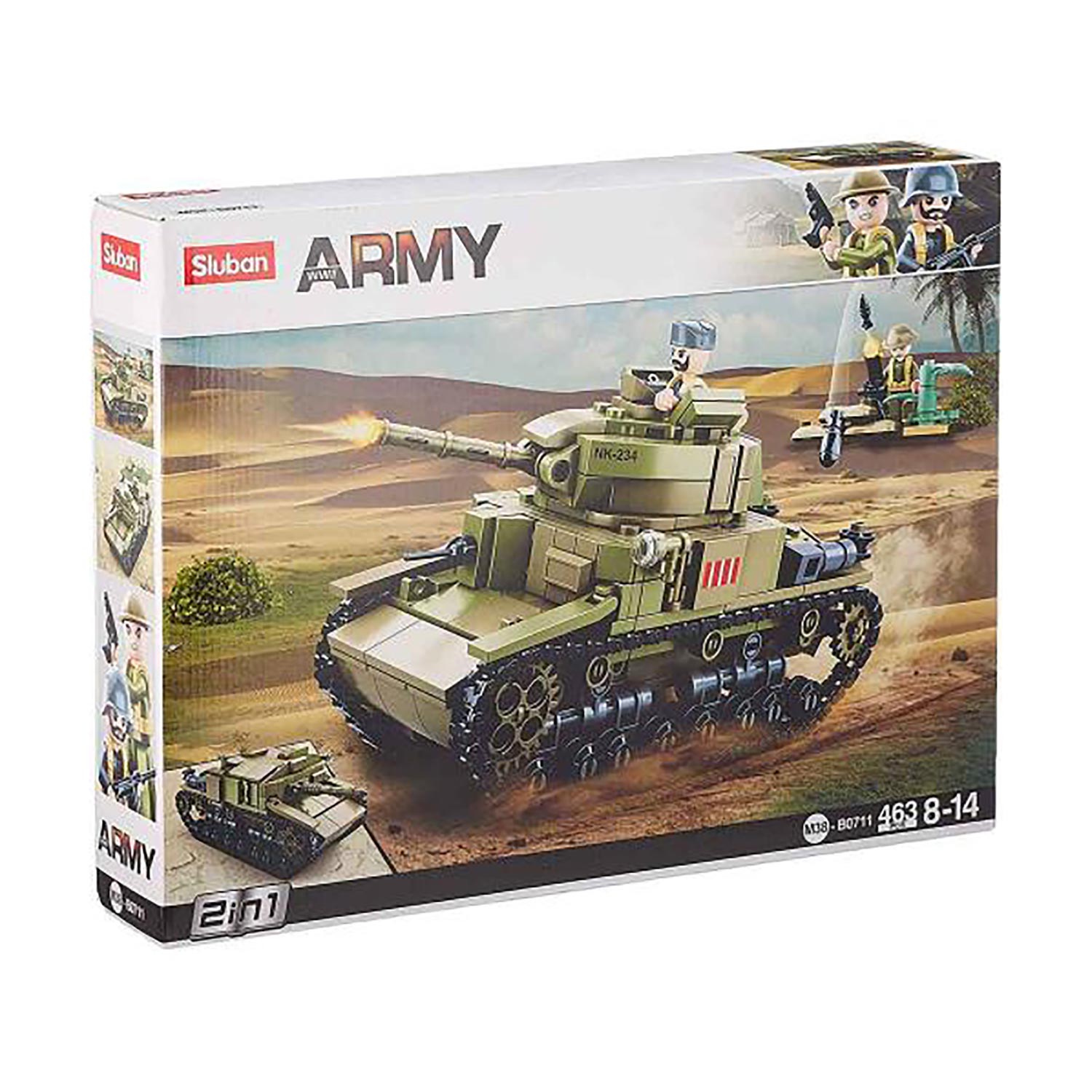 WWII - Italienischer Panzer 2in1 - Bausteine Set M38-B0711 (Sale)