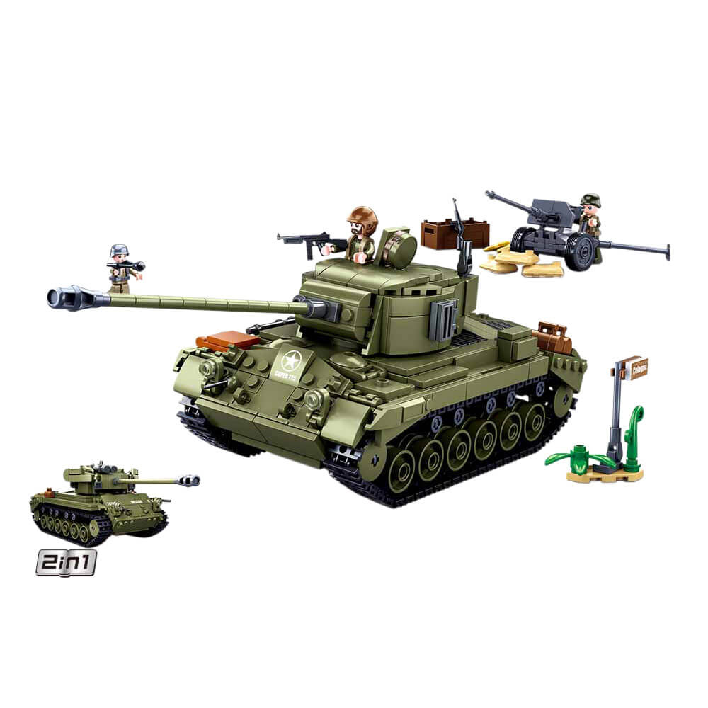 WWII Mittlerer All. Panzer II 2in1 Bausteine Set M38-B0860 (Sale)