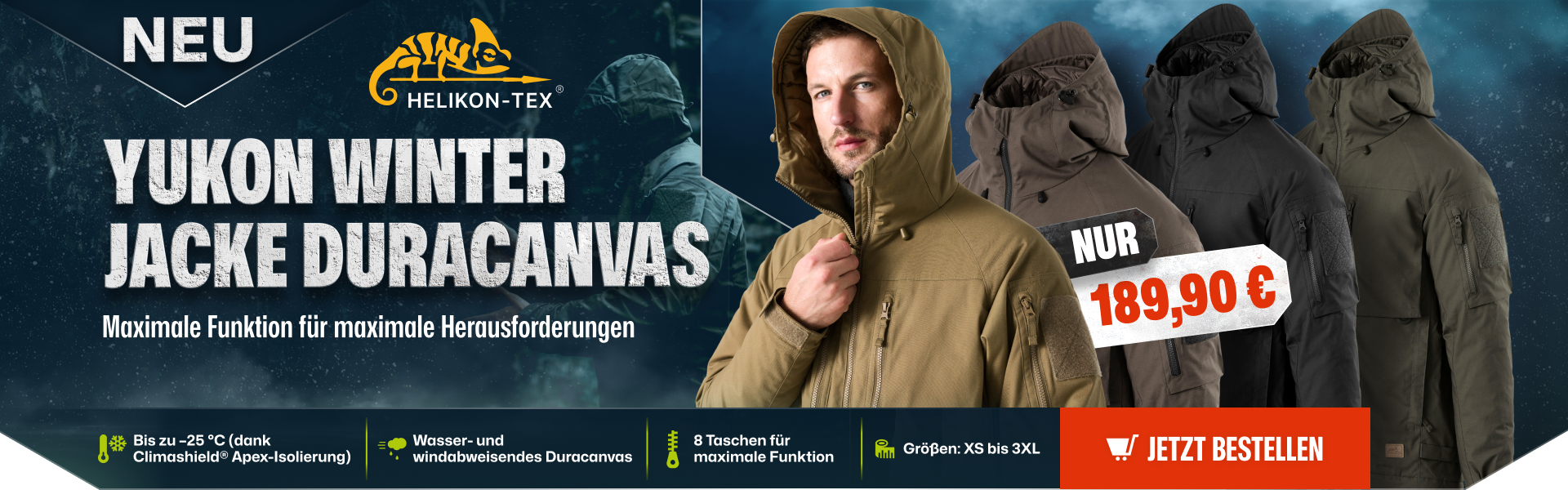 Neu: Yukon Winter Jacke Duracanvas