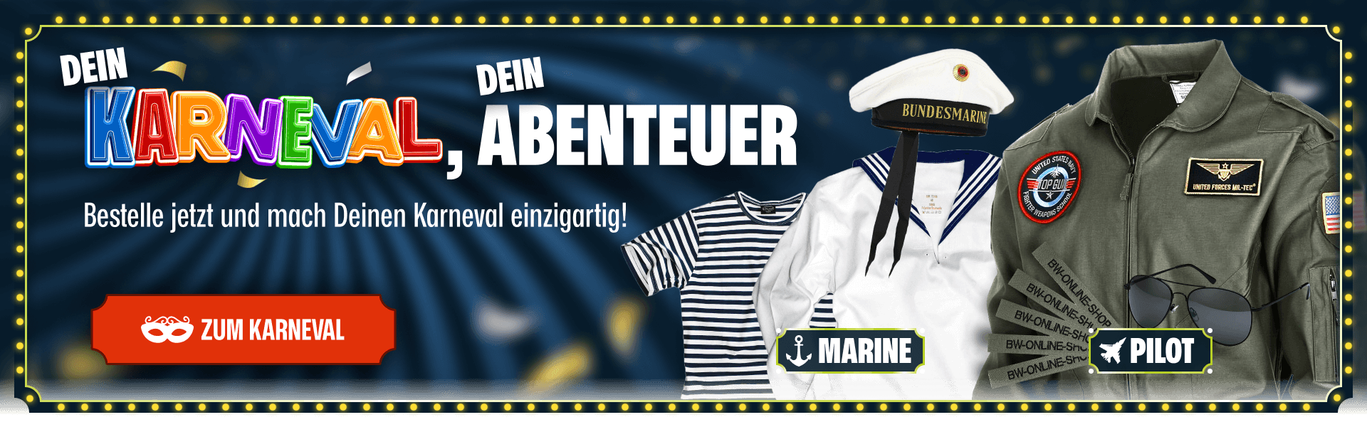 Dein perfektes Karneval-Outfit im bw-online-shop