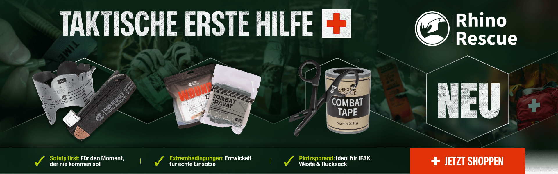 NEU BEI BW-ONLINE-SHOP: Rhino Rescue - taktische Erste-Hilfe-Ausrüstung