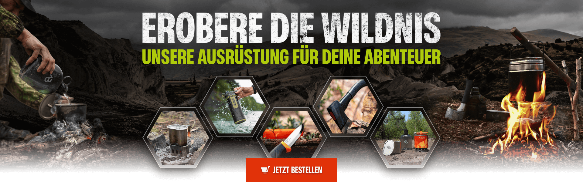 Erobere die Wildnis mit Bekleidung und Ausrüstung aus bw-online-shop!